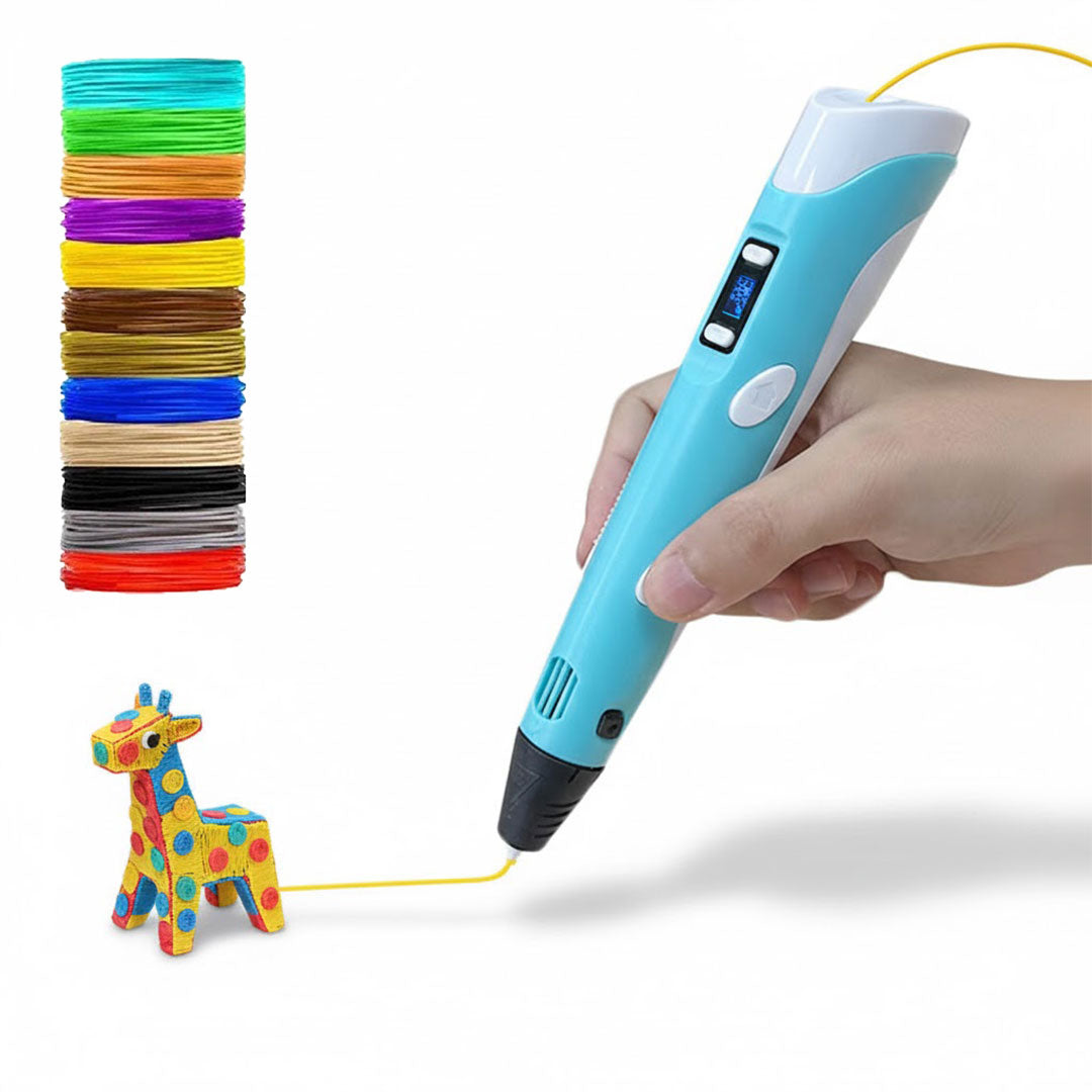 3D Printing Pen with Colorful Filaments and Kids' Art Tools