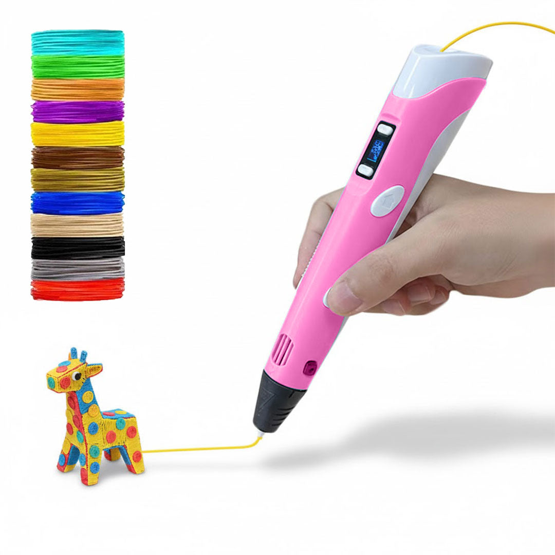 3D Printing Pen with Colorful Filaments and Kids' Art Tools