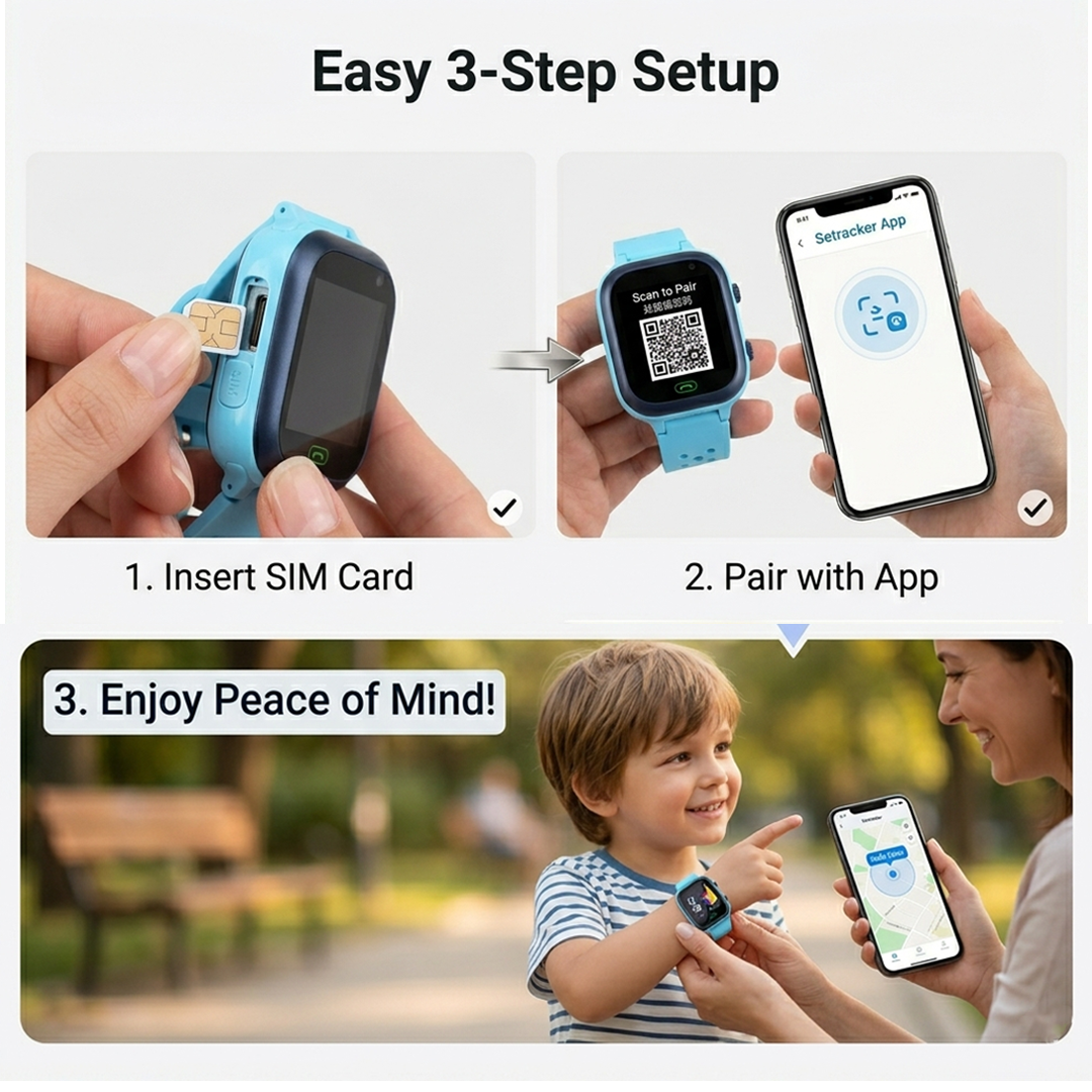Kids Smart Watch with GPS Tracking and Safety Alerts
