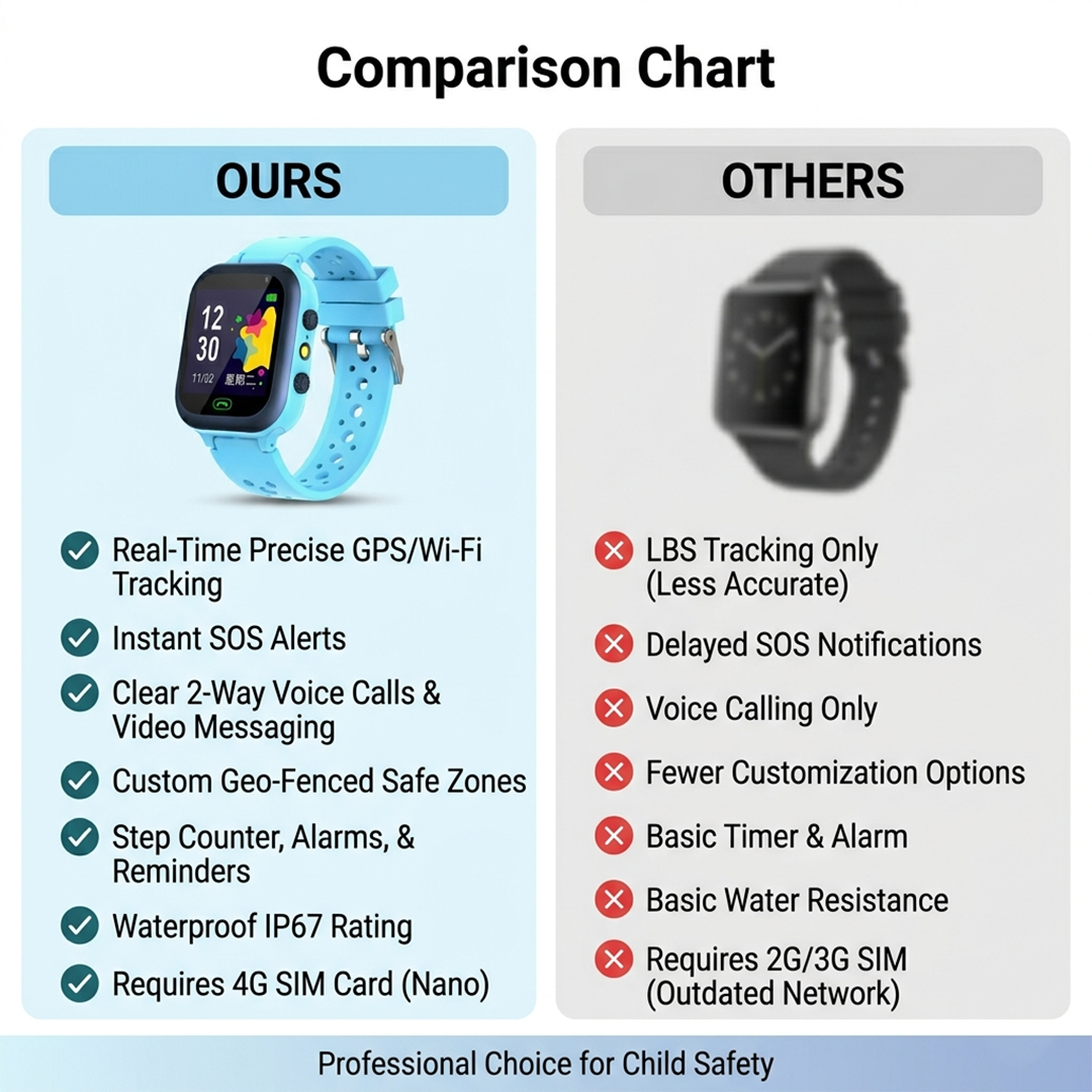 Kids Smart Watch with GPS Tracking and Safety Alerts