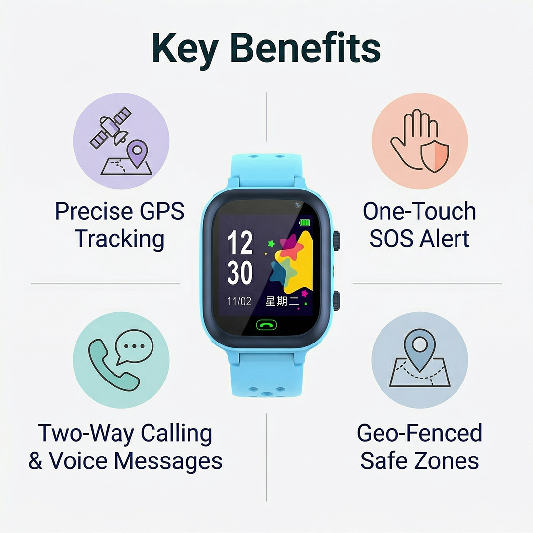 Kids Smart Watch with GPS Tracking and Safety Alerts