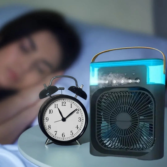Air Cooler with Humidifier and Adjustable Fan