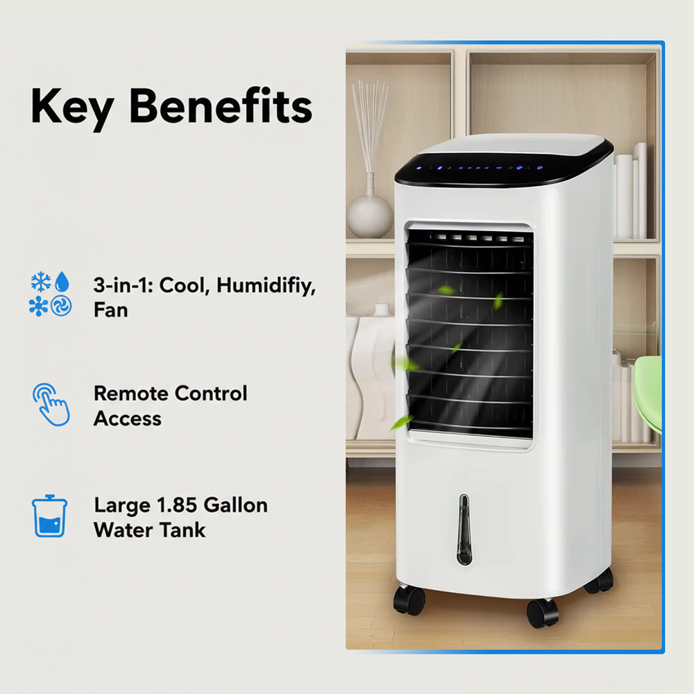 Air Cooler with Humidifier Function and Remote Control