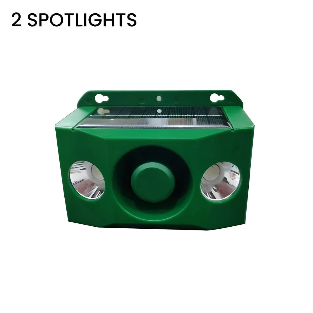 Animal Repellent with Solar Power and Warning Light