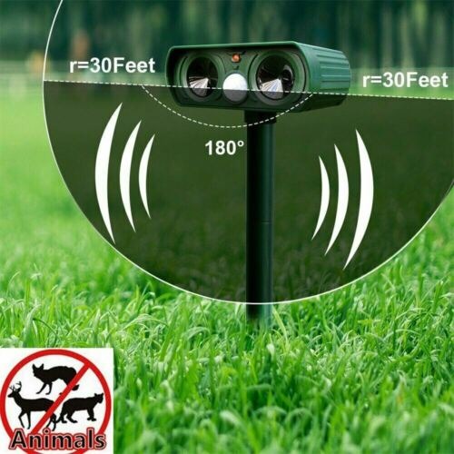 Animal Repeller with Infrared Motion Sensor and Solar Power