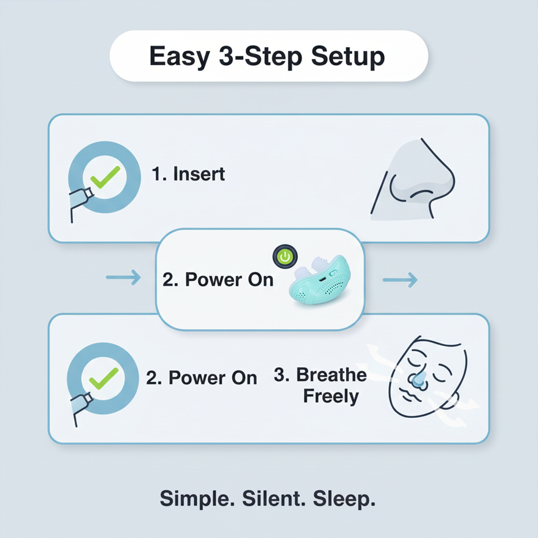 Anti-Snoring Device with Micro Ventilation and Travel Design