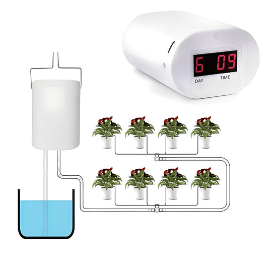 Automatic Plant Watering System with LCD Display and USB Charging