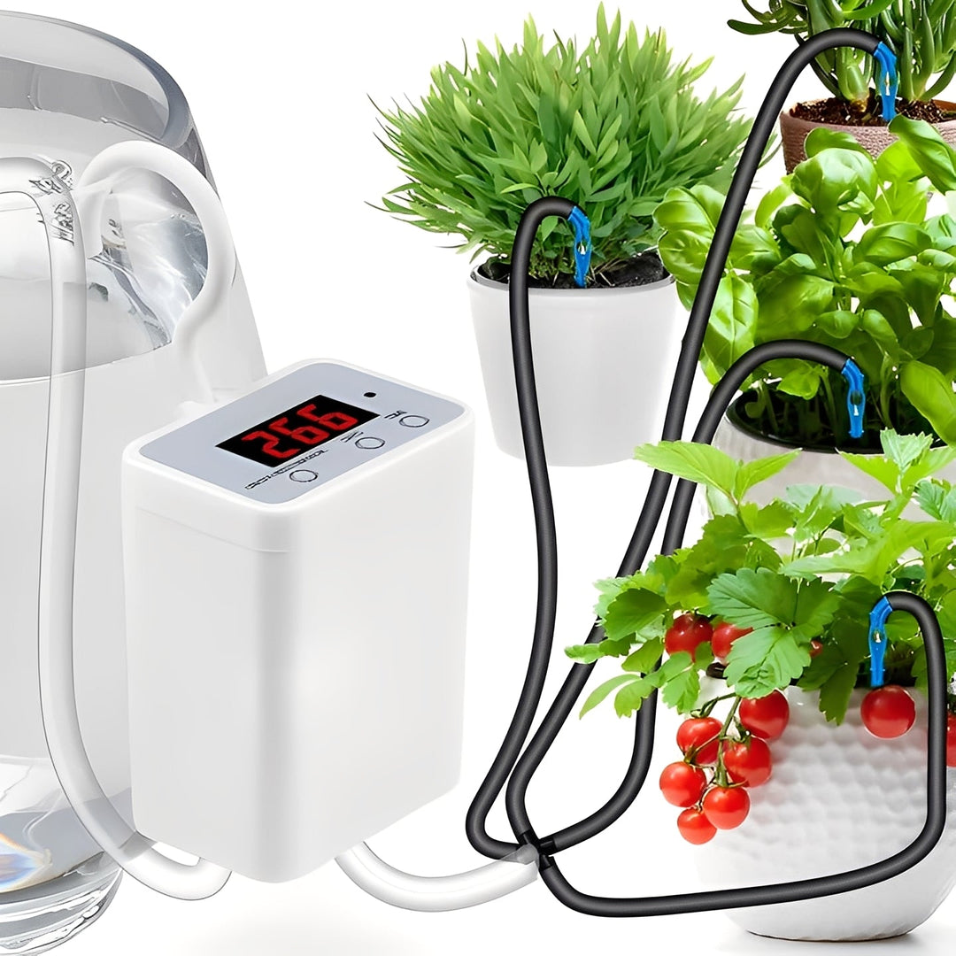 Automatic Plant Watering System with LCD Display and USB Charging