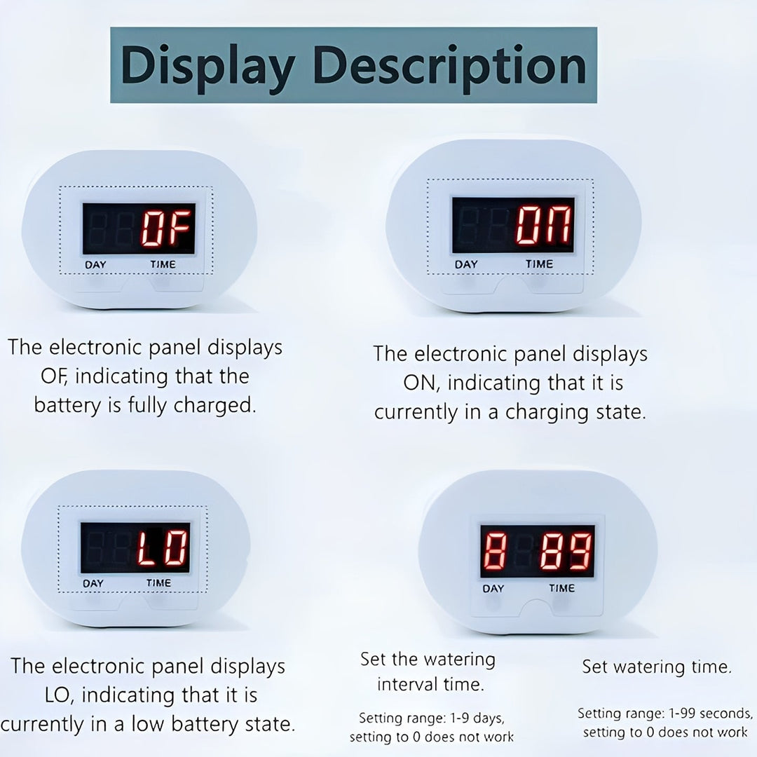 Automatic Plant Watering System with LCD Display and USB Charging