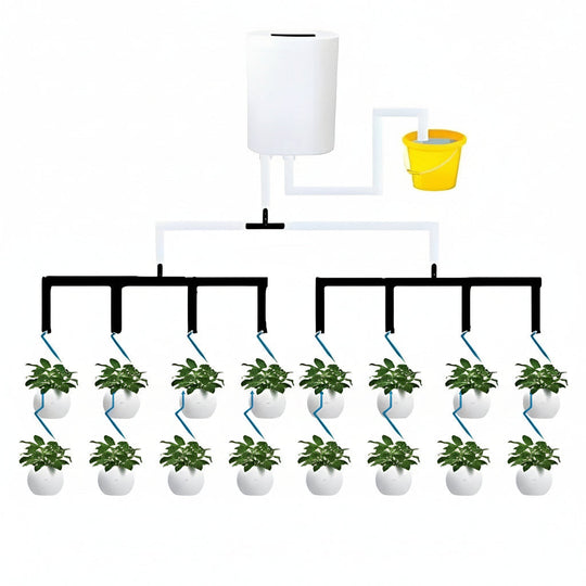 Automatic Plant Watering System with LCD Display and USB Charging