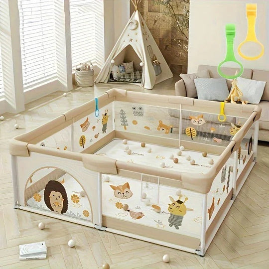 Baby Playpen with Portable Design and Enclosed Safety
