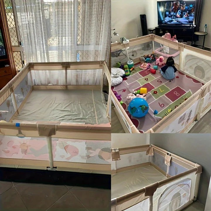 Baby Playpen with Portable Design and Enclosed Safety