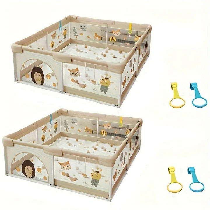 Baby Playpen with Portable Design and Enclosed Safety