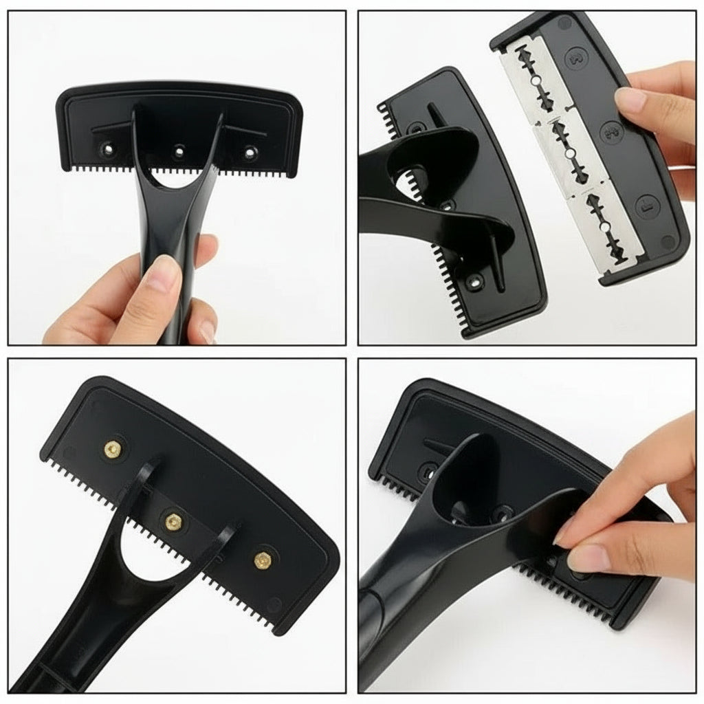 Back Shaver with Dual Blades and Folding Handle