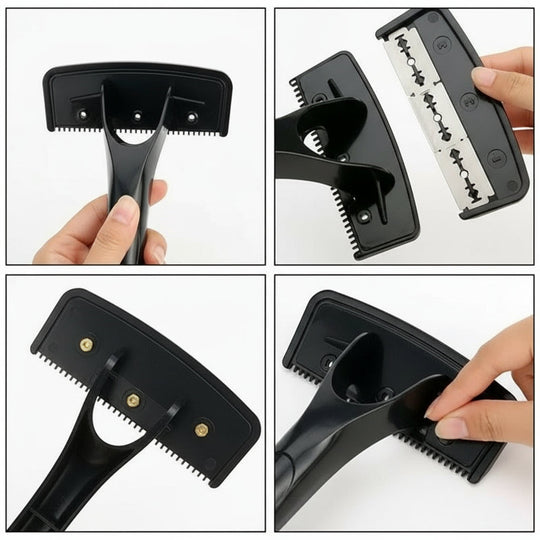 Back Shaver with Dual Blades and Folding Handle