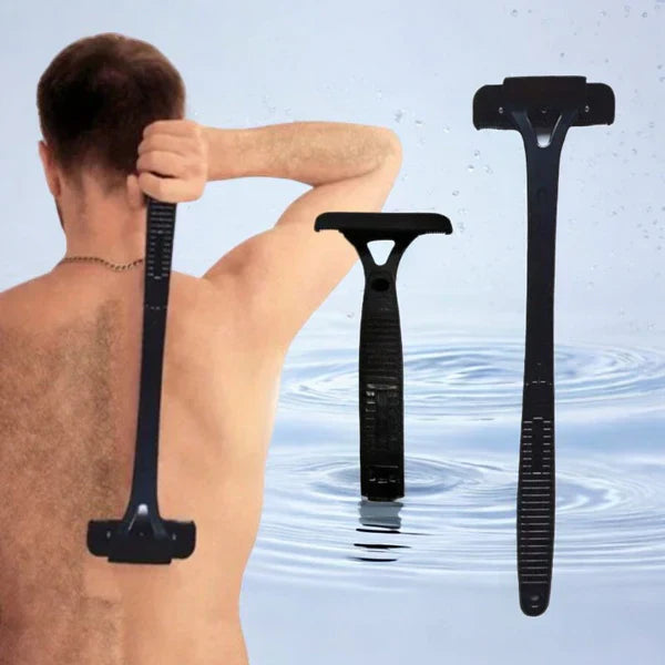 Back Shaver with Dual Blades and Folding Handle