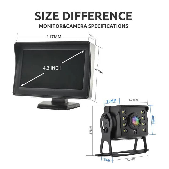 Backup Camera System with Wireless Connectivity and Monitor