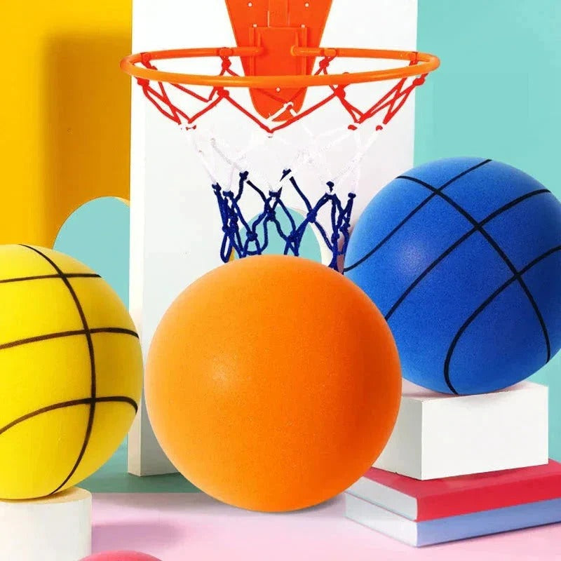 Basketball with Non-Inflatable Foam Design and Indoor Practice