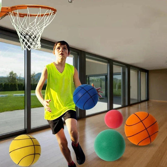 Basketball with Non-Inflatable Foam Design and Indoor Practice