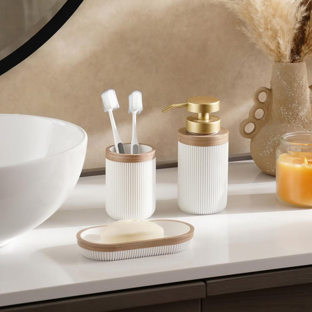 Bathroom Accessory Set with Soap Dish and Tumbler
