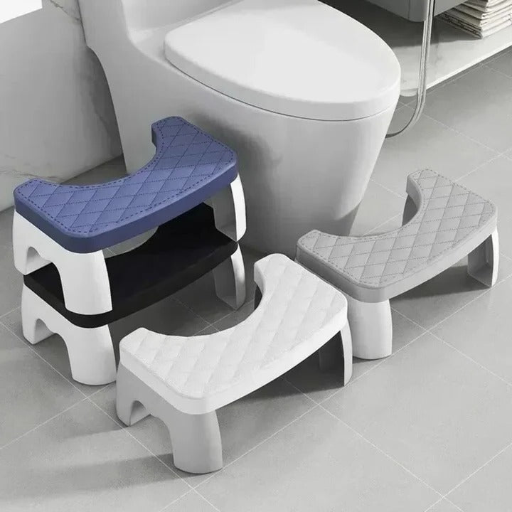 Bathroom Stool with Ergonomic Design and Non-Slip Base