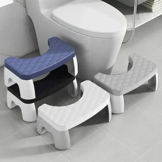 Bathroom Stool with Ergonomic Design and Non-Slip Base