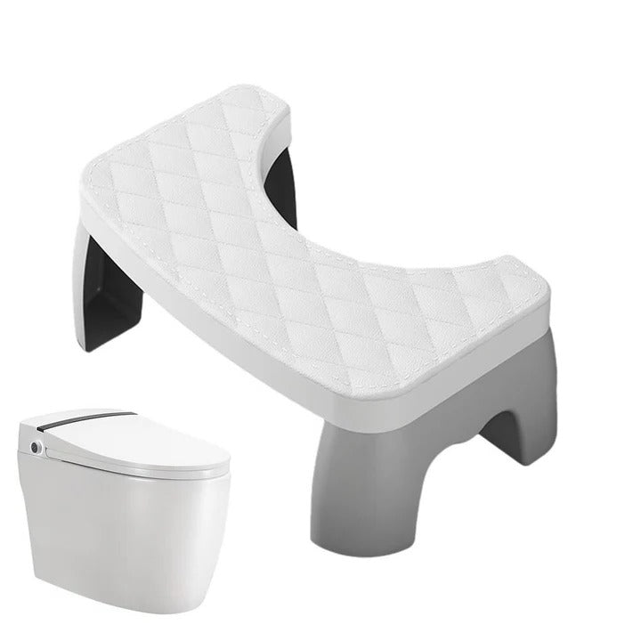 Bathroom Stool with Ergonomic Design and Non-Slip Base