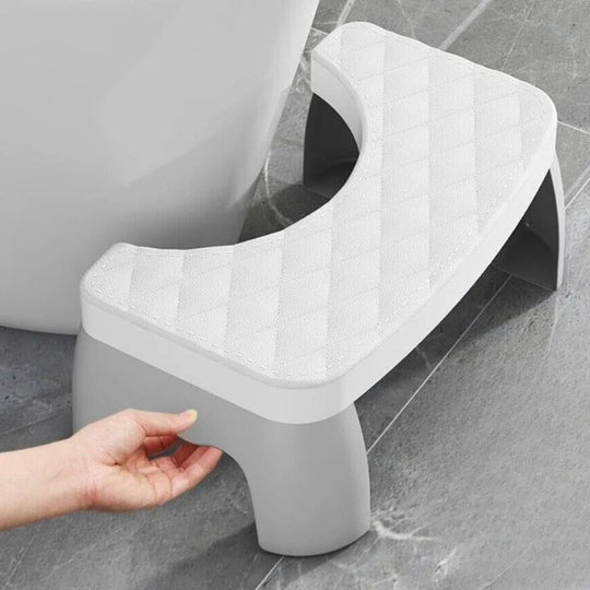 Bathroom Stool with Ergonomic Design and Non-Slip Base