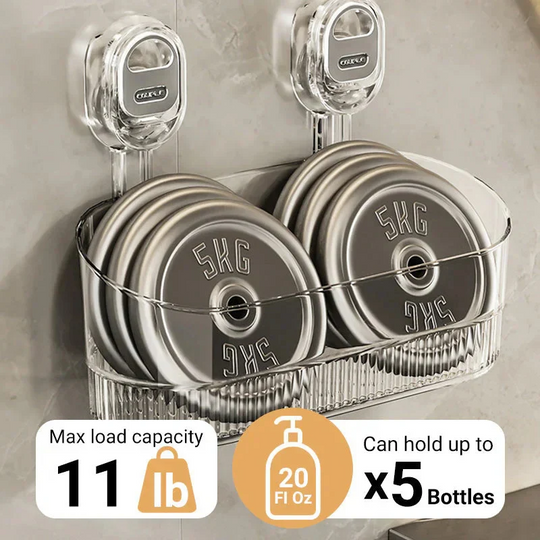 Bathroom Storage Rack with Suction Cups and Easy Installation