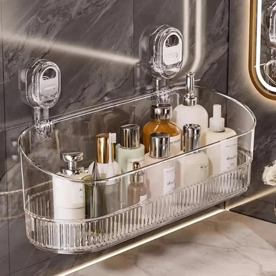 Bathroom Storage Rack with Suction Cups and Easy Installation
