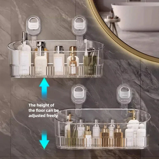 Bathroom Storage Rack with Suction Cups and Easy Installation