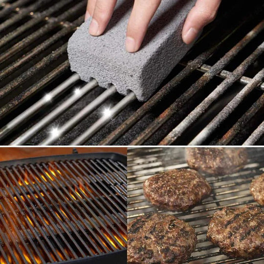 BBQ Grill Cleaner with Pumice Stone and Scrubber Set