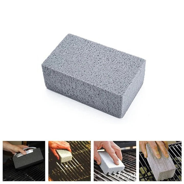 BBQ Grill Cleaner with Pumice Stone and Scrubber Set