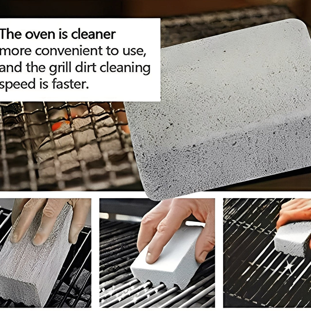 BBQ Grill Cleaner with Pumice Stone and Scrubber Set