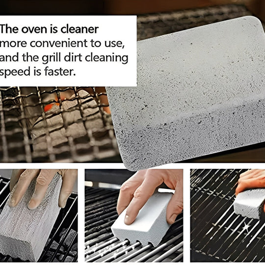 BBQ Grill Cleaner with Pumice Stone and Scrubber Set