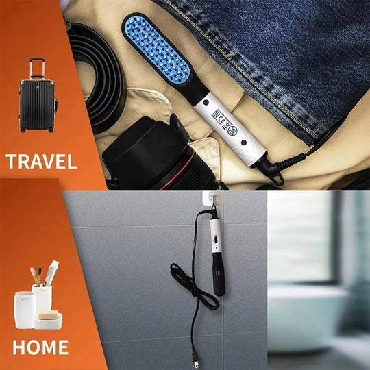Beard Straightening Brush with Ceramic Heating and Portable Design