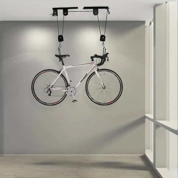 Bicycle Hoist with Ceiling Mount and Garage Storage