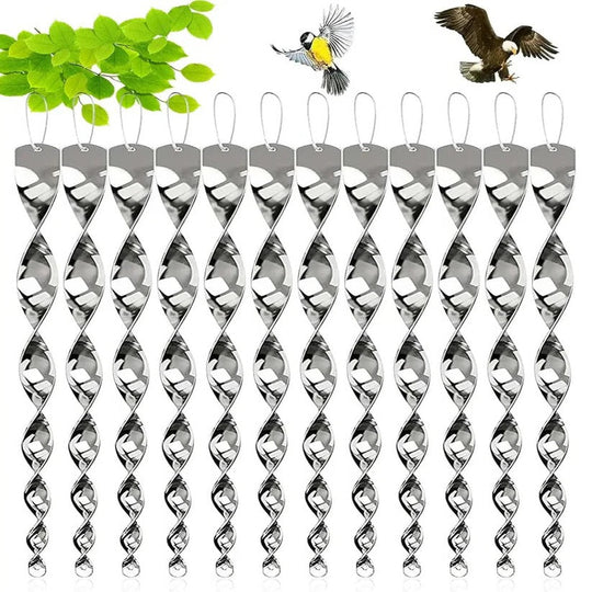 Bird Control Device with Spiral Design and Reflective Surface