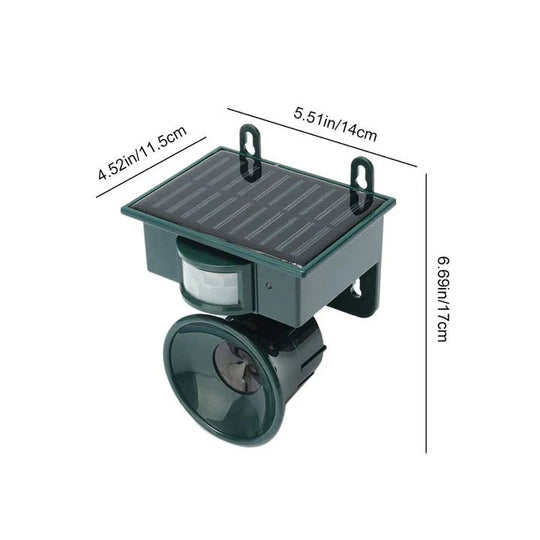 Bird Deterrent Device with Solar Power and Motion Activation