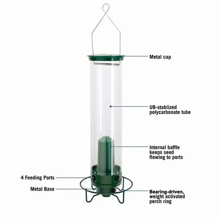 Bird Feeder with Squirrel Guard and Easy Refilling