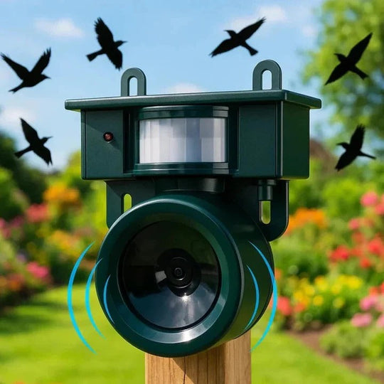 Bird Repellent Device with Automatic Motion Sensor and Yard Protection