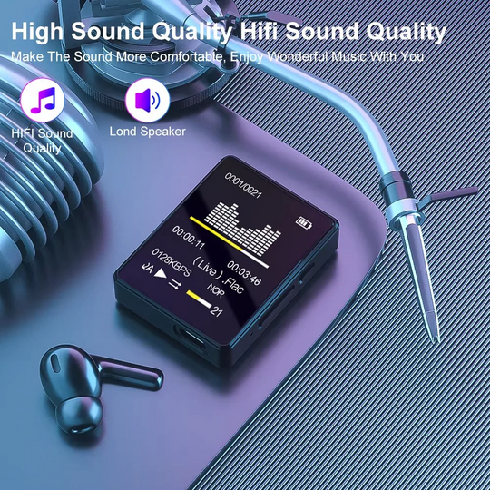 Bluetooth MP3 Player with Stereo Sound and Video Playback