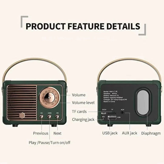 Bluetooth Speaker with Subwoofer and Wireless Connectivity