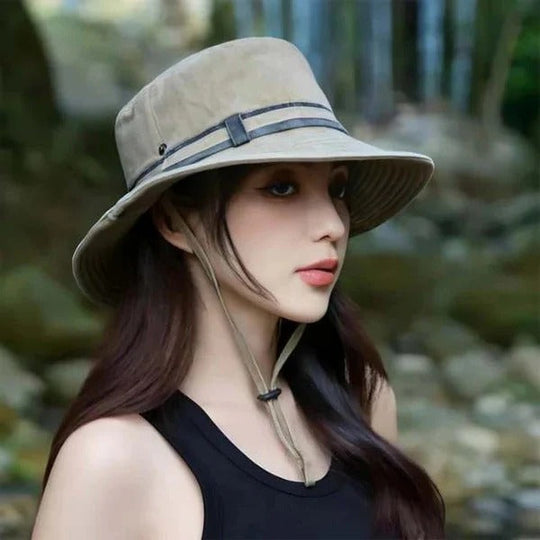 Bucket Hat with Adjustable Strap and Ventilation Panels