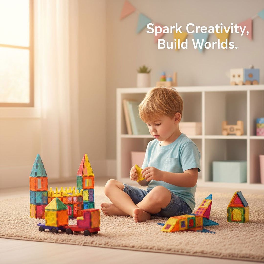 Building Blocks with Magnetic Pieces and Montessori Design