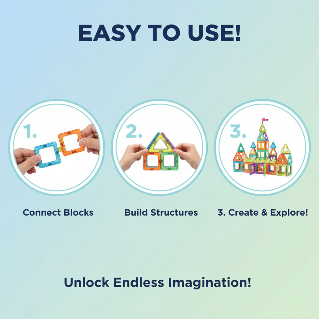 Building Blocks with Magnetic Pieces and Montessori Design