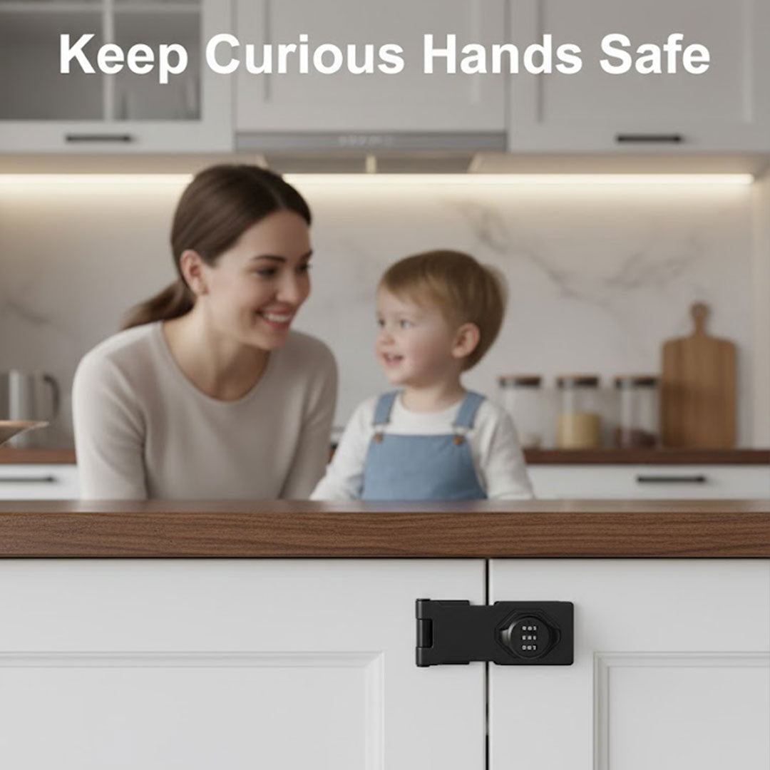 Cabinet Lock with Keyless Access and Zinc Alloy Construction