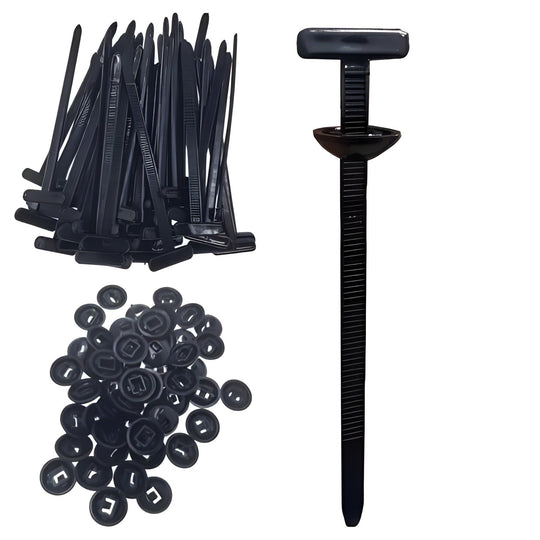 Cable Ties with Durable Nylon and 50-Pack Set