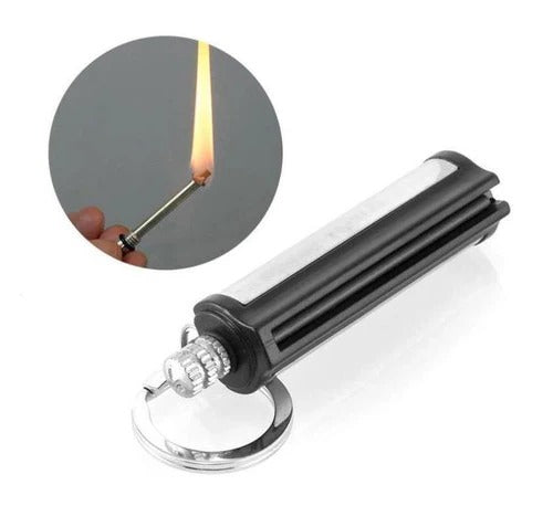 Camping Tool with Reusable Metal Design and Fire Starting Capability
