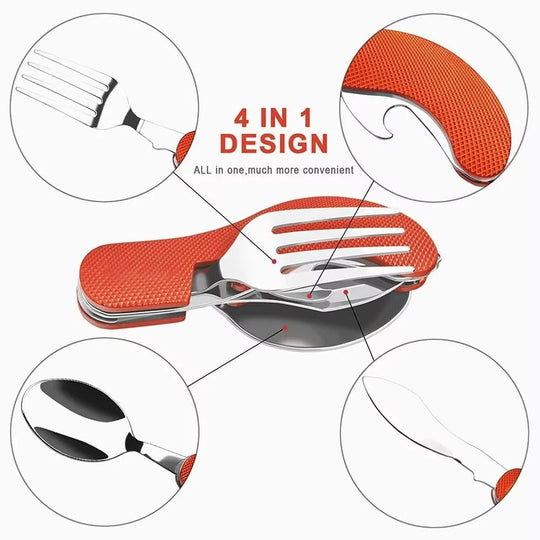 Camping Utensil Set with Fork and Spoon